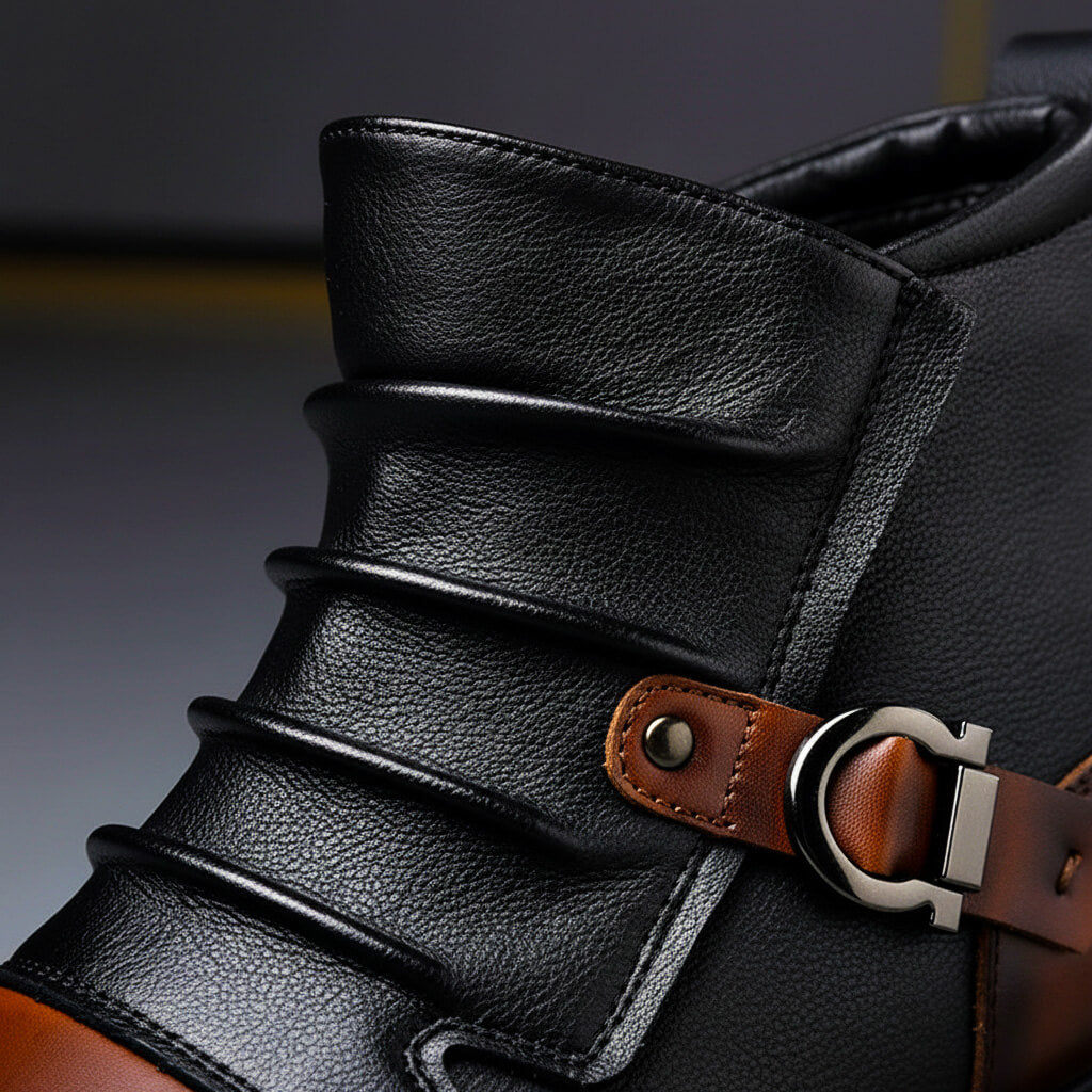 Bottes vintage en cuir italien pour hommes Lucent