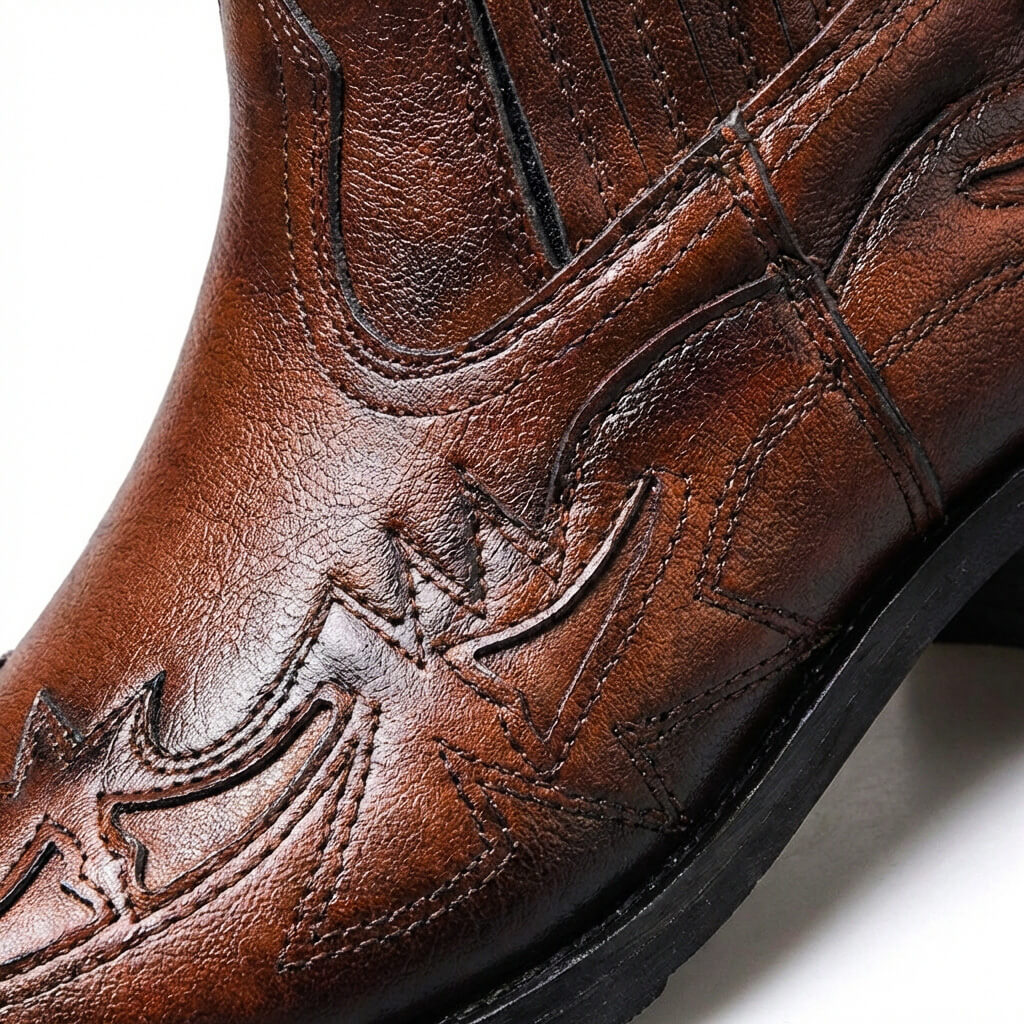 Bottes vintage en cuir italien pour hommes Jovino