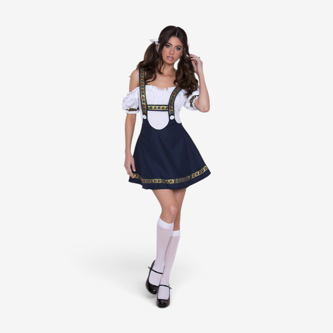 Traditionelles Kleid für Damen mit Stickereien und Ärmeln