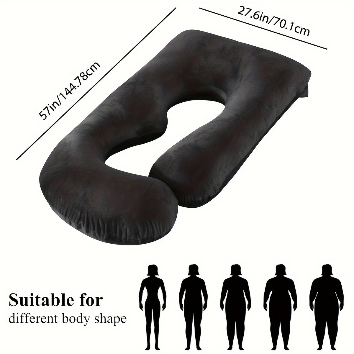 Oreiller de grossesse en forme de J pour dormir, oreiller de maternité corps entier