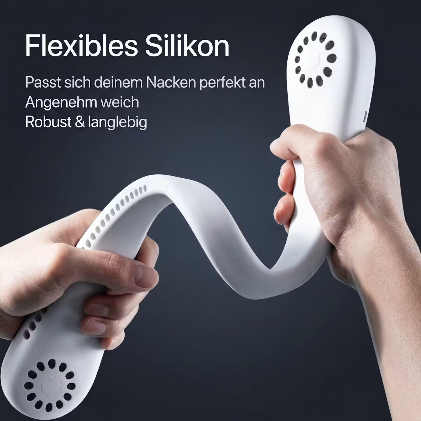 Oplaadbare draagbare neksventilator - handsfree draagbare verkoelingsventilator