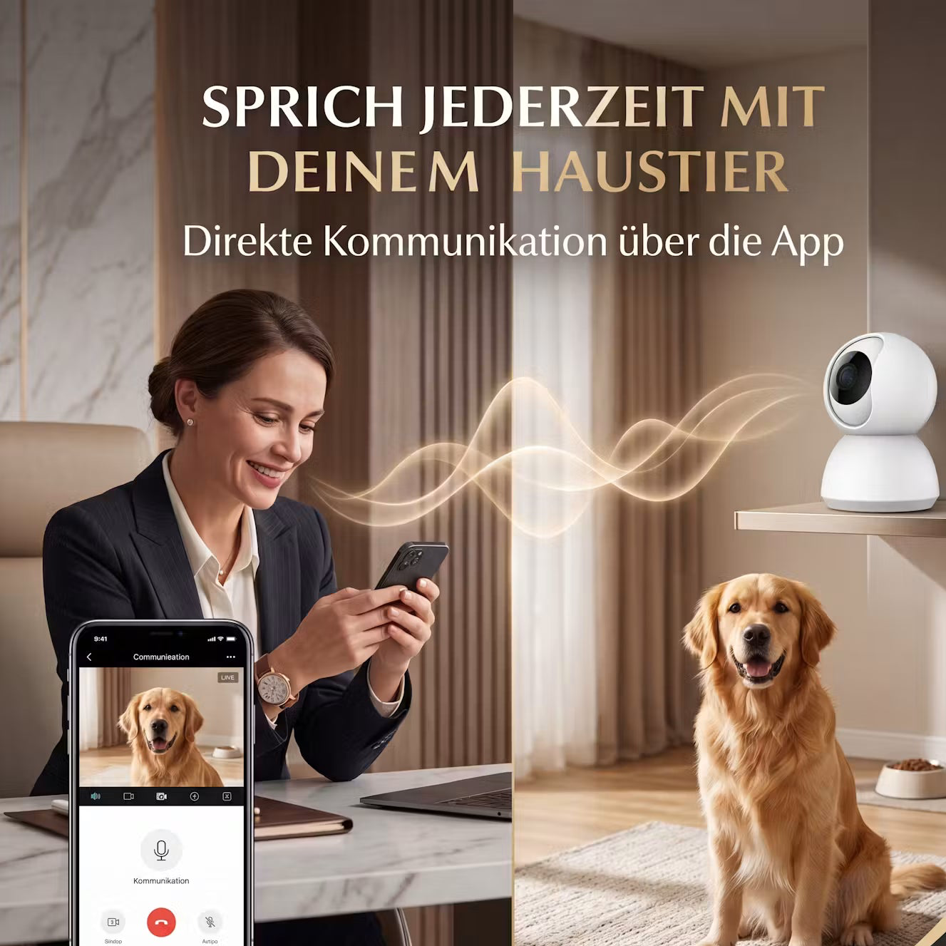 Slimme wifi-huisdiercamera - nachtzicht, bewegingsdetectie en bediening via app