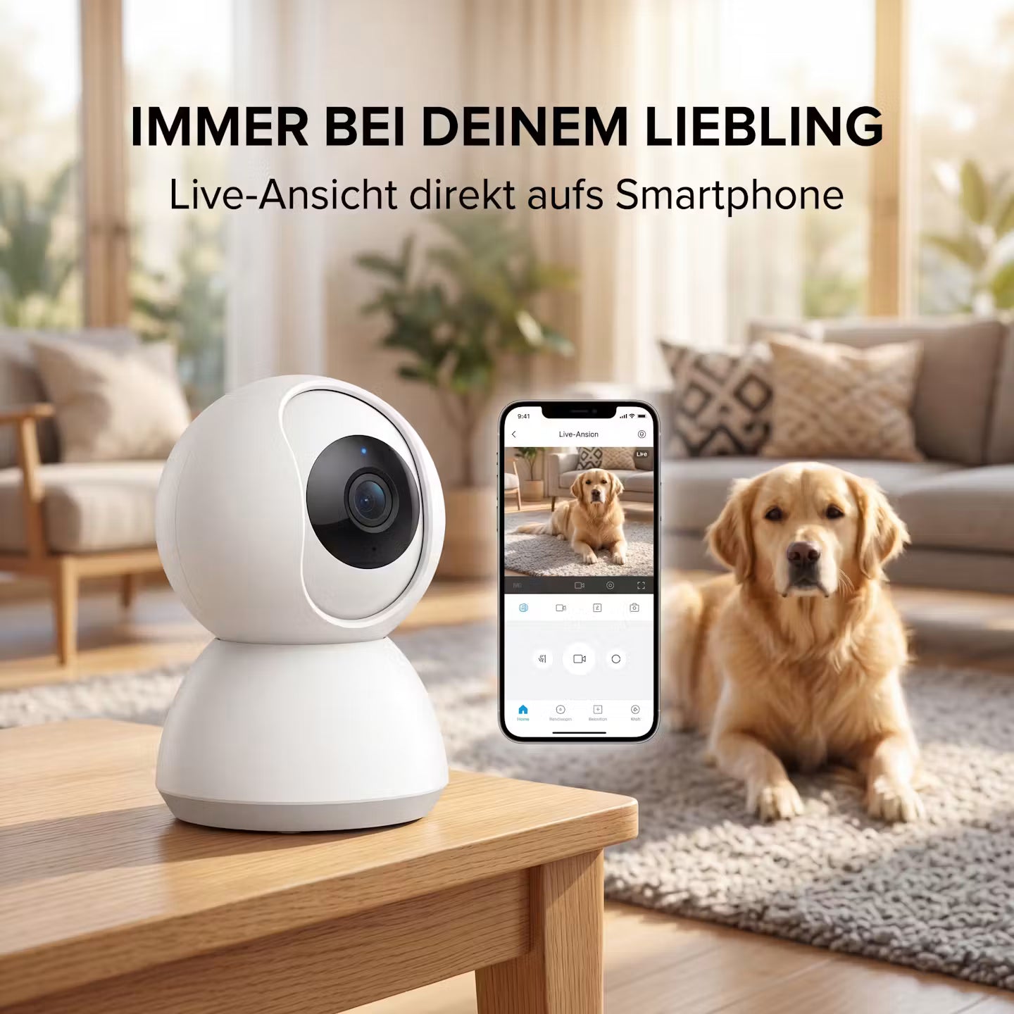 Slimme wifi-huisdiercamera - nachtzicht, bewegingsdetectie en bediening via app