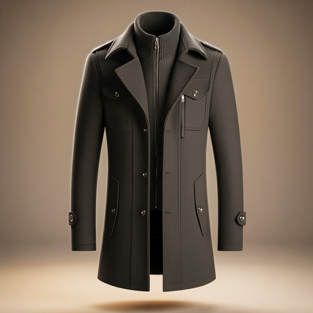 Manteau en laine vierge pour hommes Valero