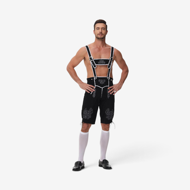Traditionelles kurzes Trachtenoutfit für Herren mit Stickerei