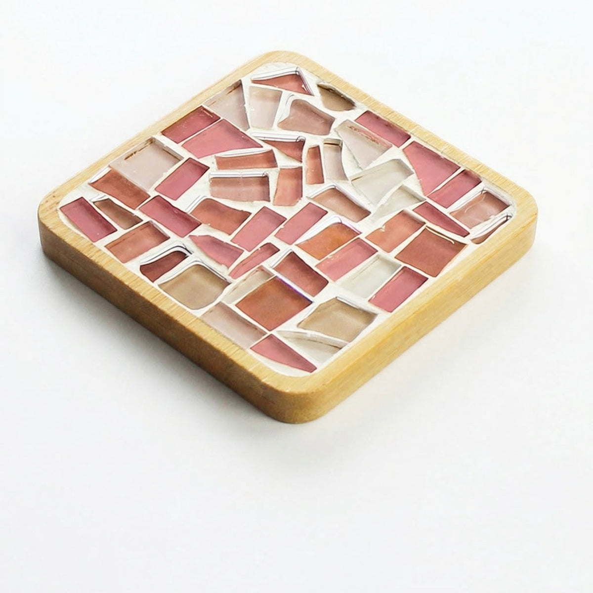 DIY Mosaic Coaster Craft Kit with Glass Tiles