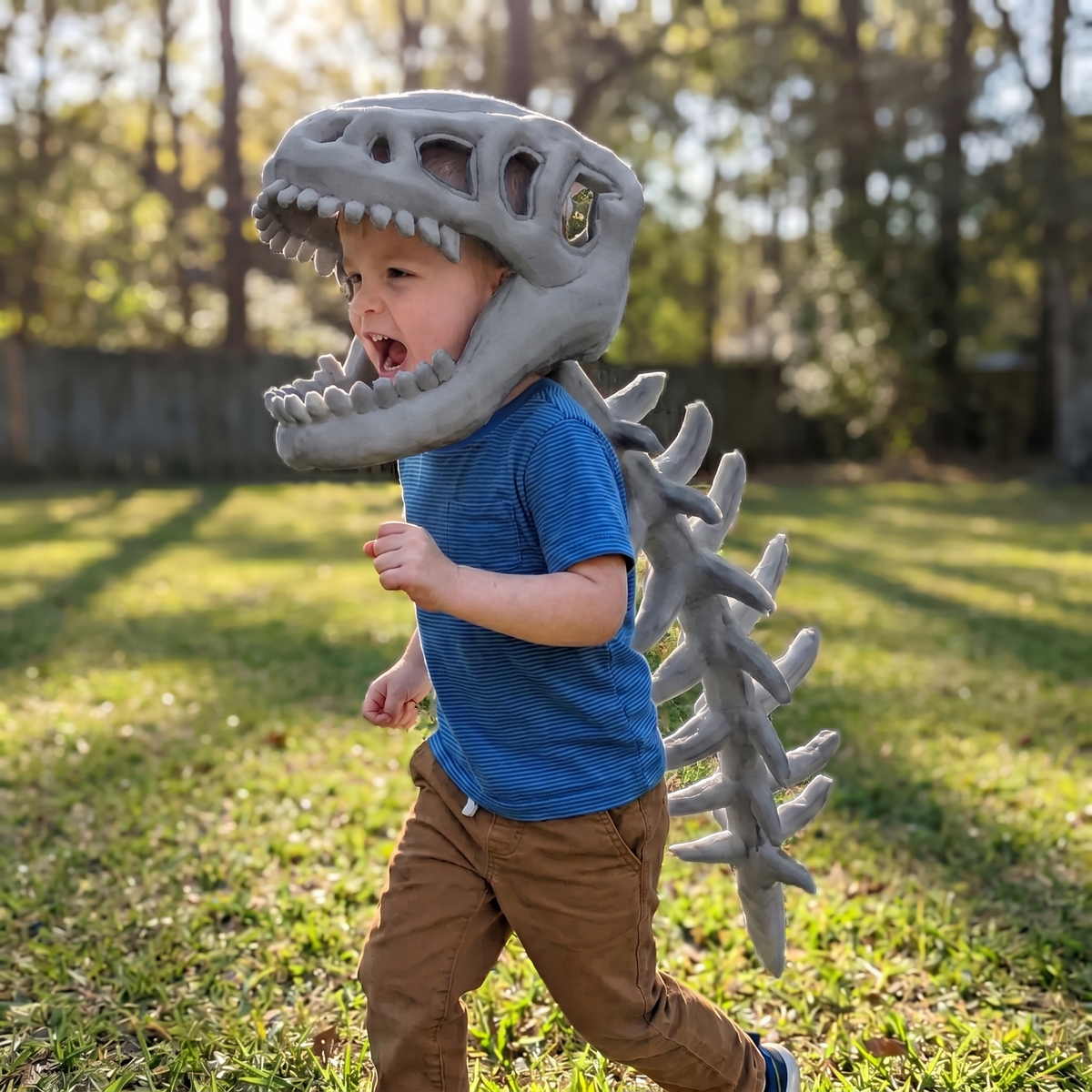 Kids' Plush Dinosaur Onesie Costume