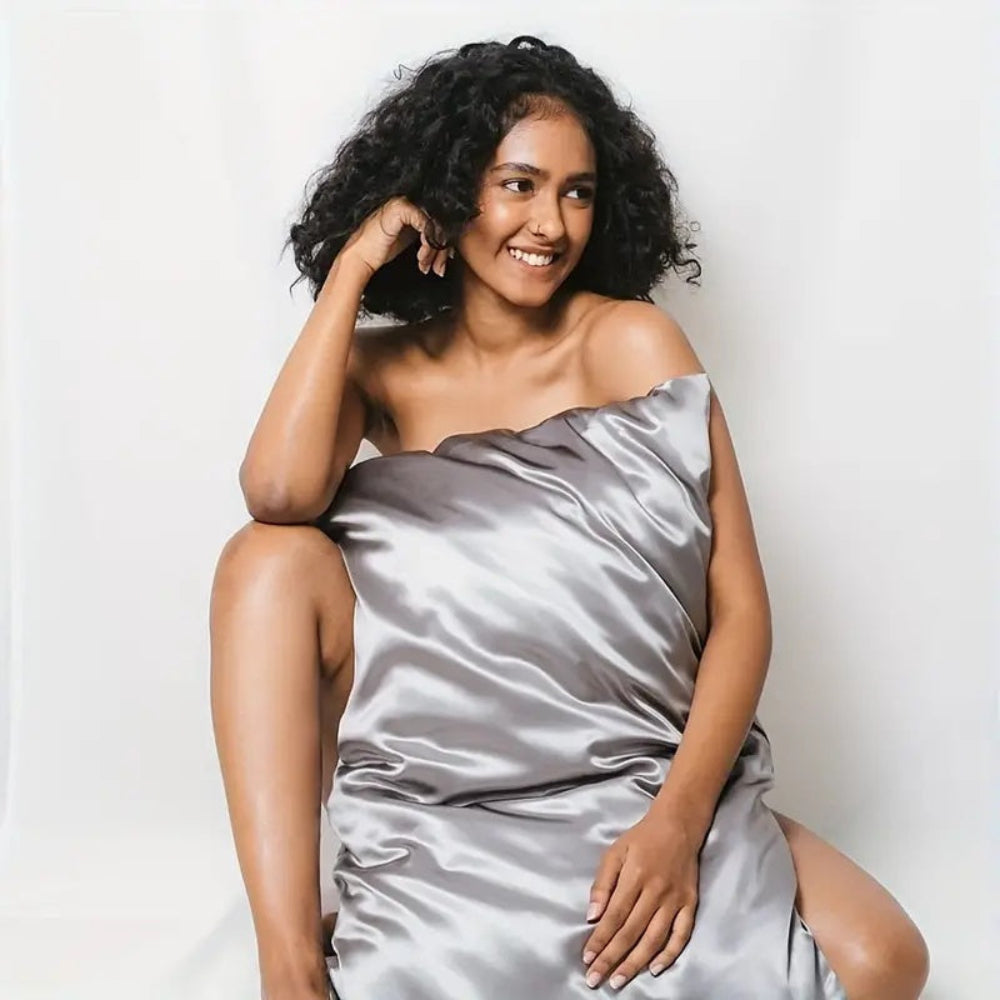 Ensemble de taies d’oreiller en soie pour peau et cheveux - Paquet de deux, hypoallergénique