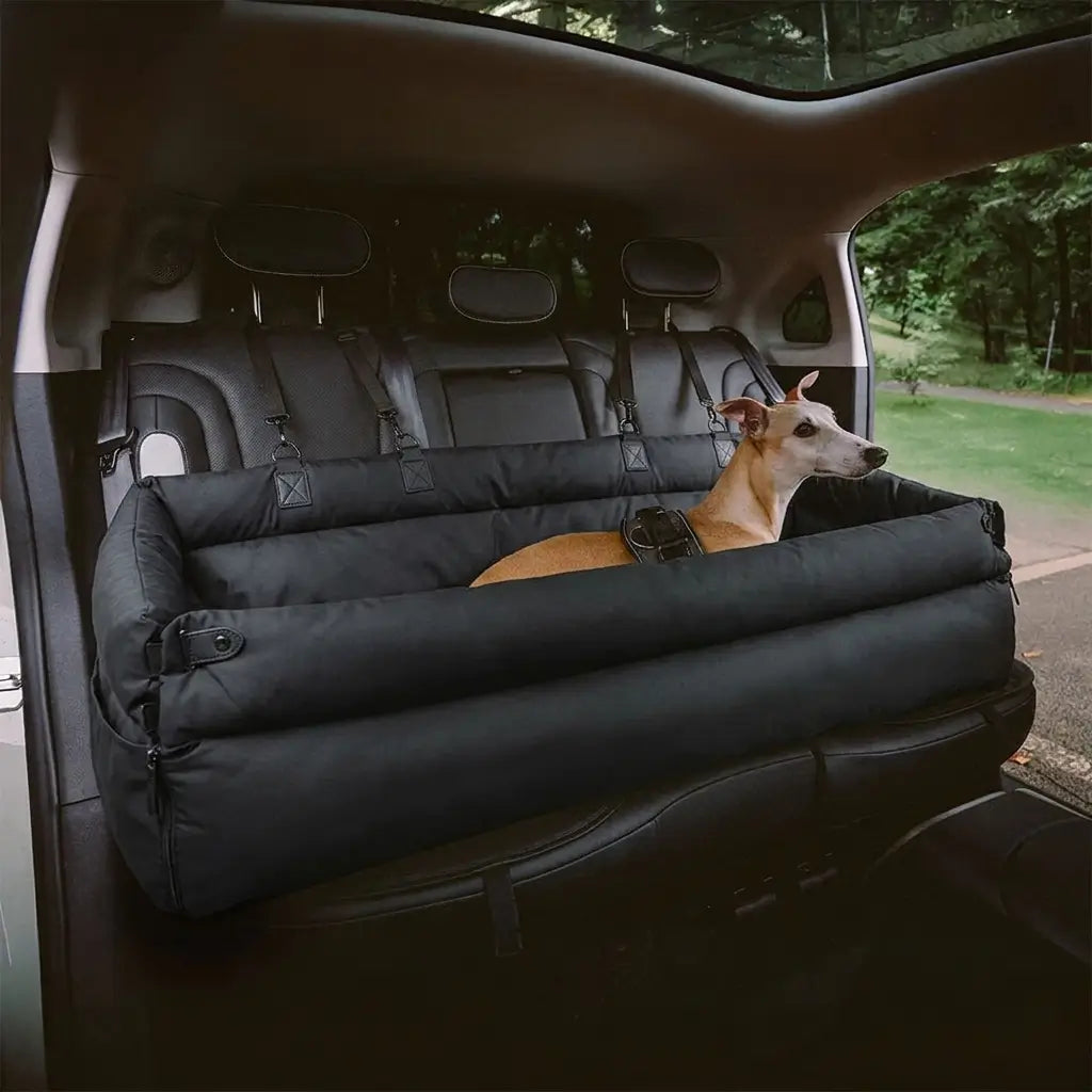 2 - in - 1 Autositz und Reisebett für Hunde mit Sicherheitsleine