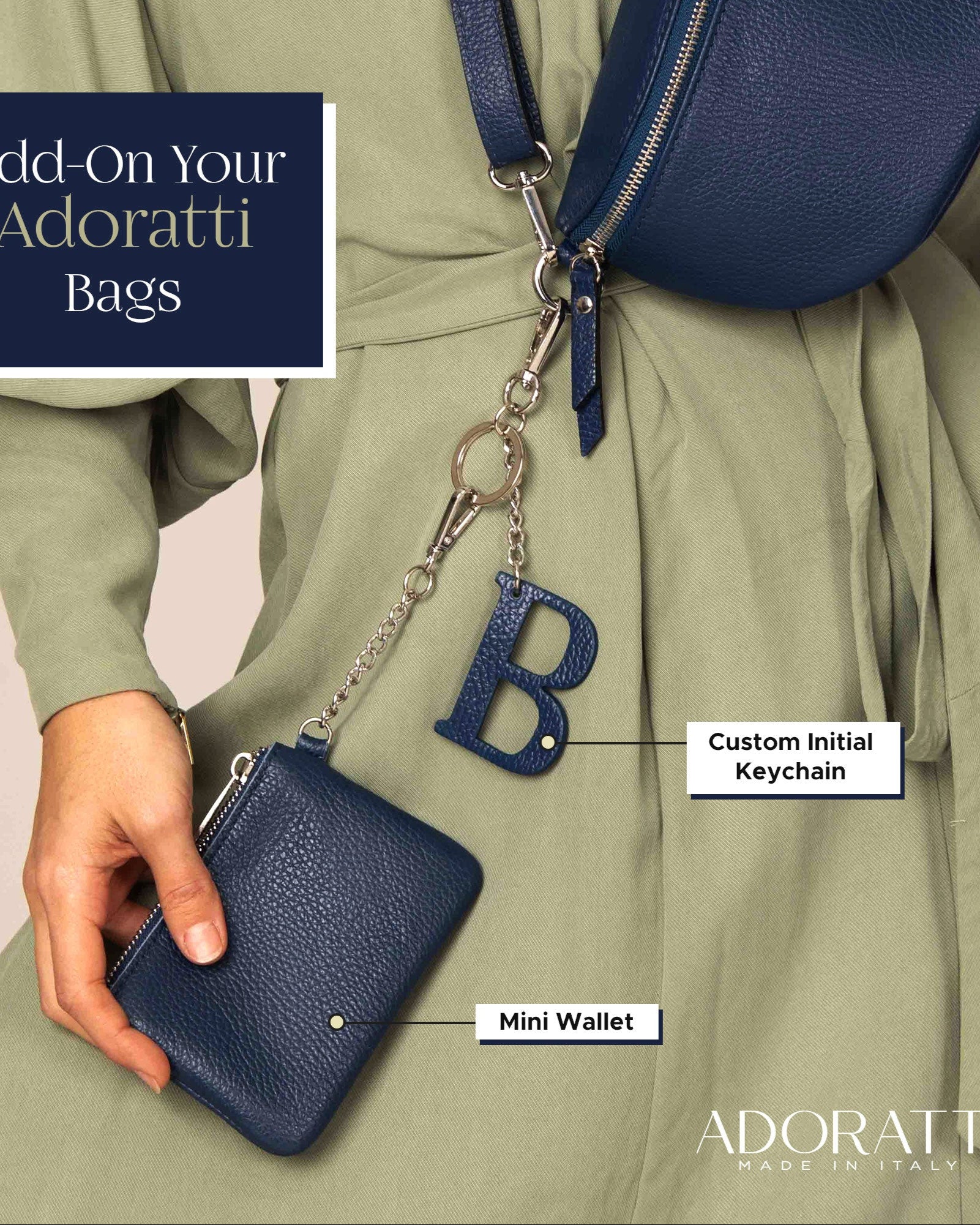 Porte-clés mini portefeuille en cuir