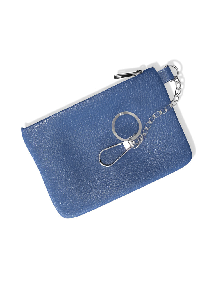 Porte-clés mini portefeuille en cuir