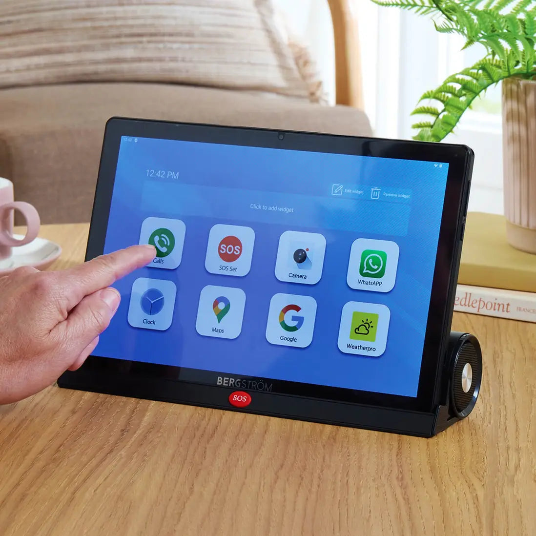 Easy-to-Use Tablet for Seniors – Built-In Stand & Dual Speakers