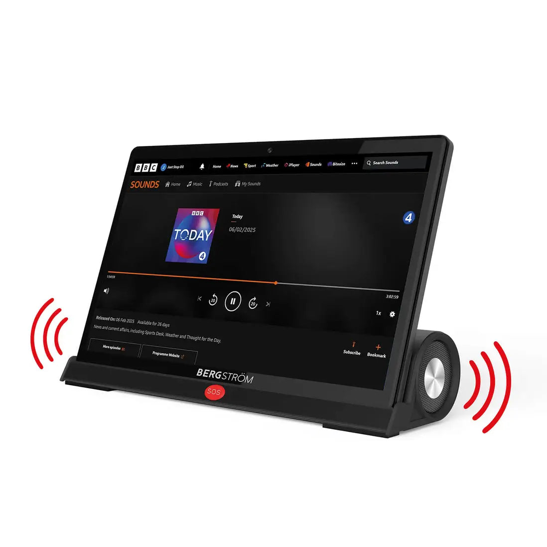 Easy-to-Use Tablet for Seniors – Built-In Stand & Dual Speakers