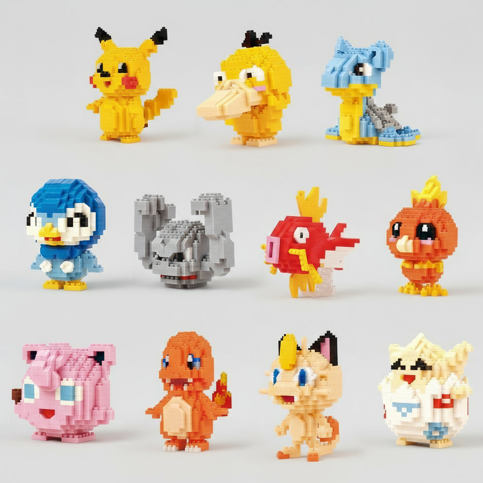 Mini Creature Building Block Set, Approximately 170 Pieces