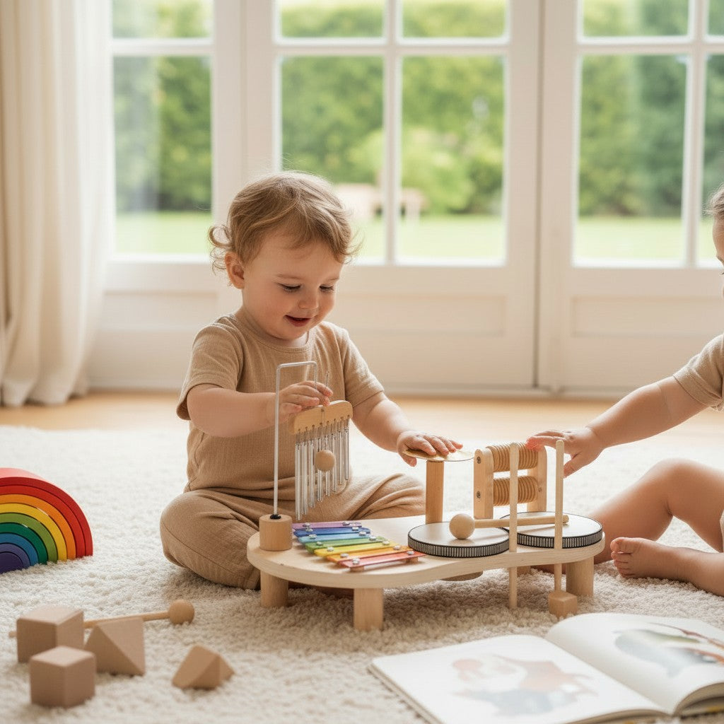 Montessori Wooden Musical Activity Table