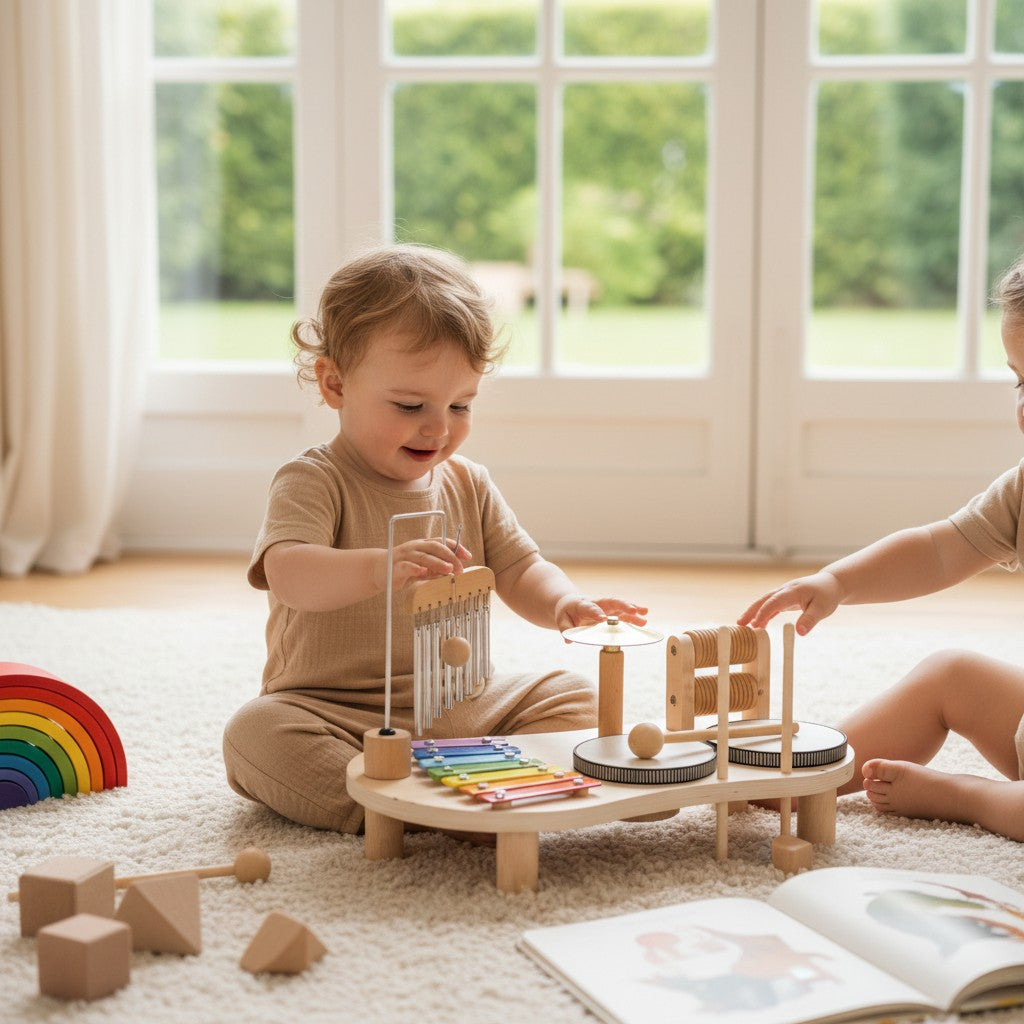 Montessori Wooden Musical Activity Table