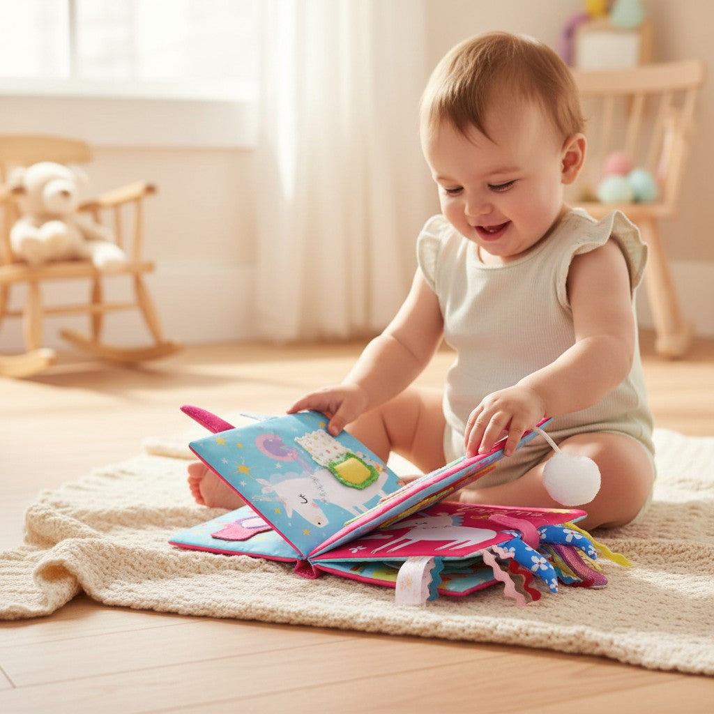Soft Montessori Fabric Sensory Book for Babies