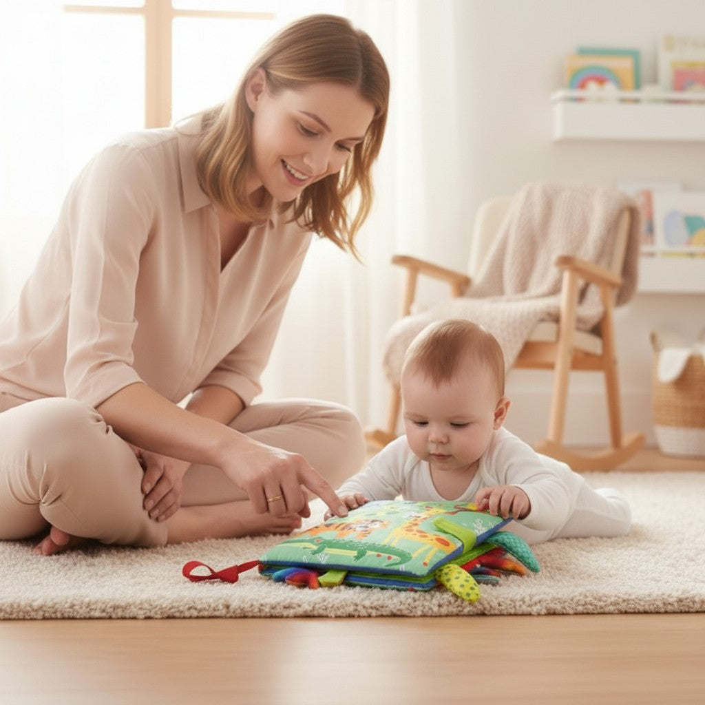 Soft Montessori Fabric Sensory Book for Babies