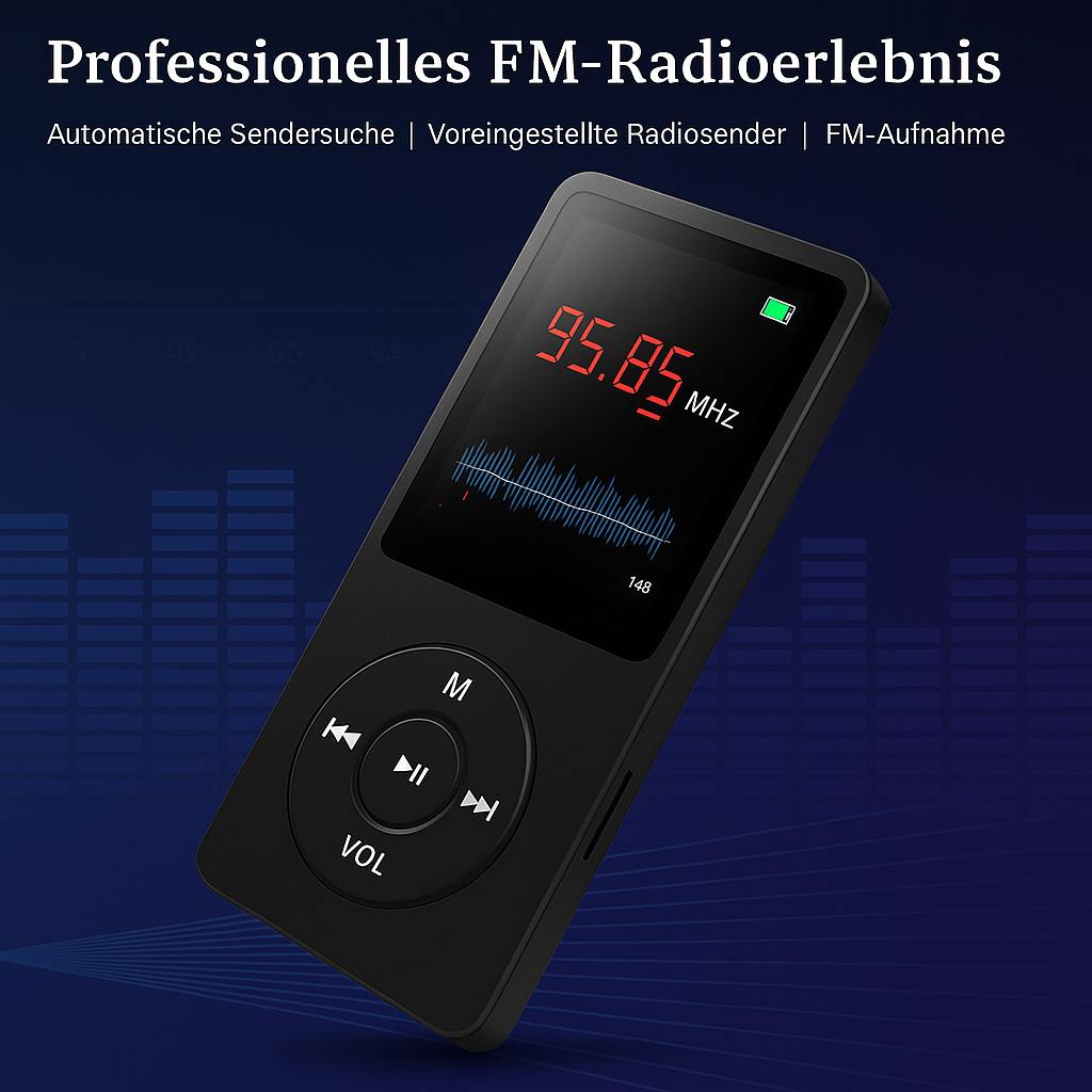 Portable MP3 Music Player - Compact Digital Audio Player