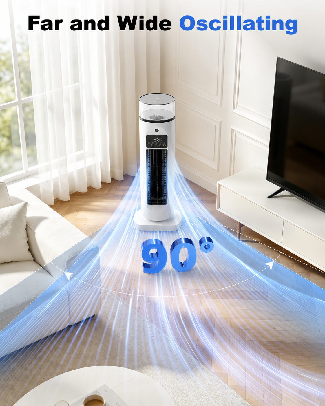 4-in-1 Portable Room Cooler with Remote & Timer