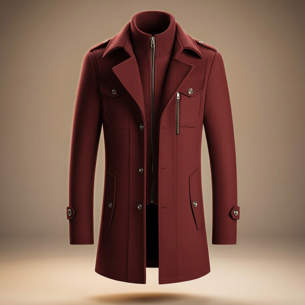 Manteau en laine vierge pour hommes Valero