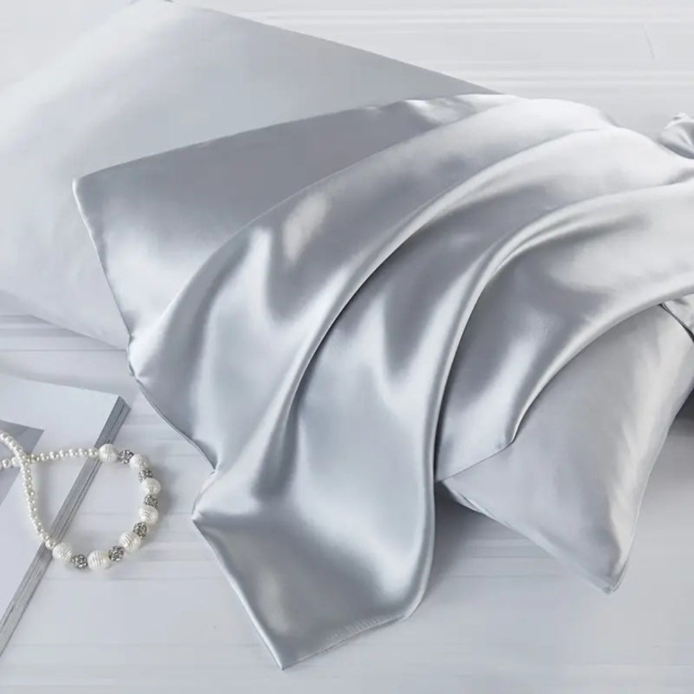 Ensemble de taies d’oreiller en soie pour peau et cheveux - Paquet de deux, hypoallergénique