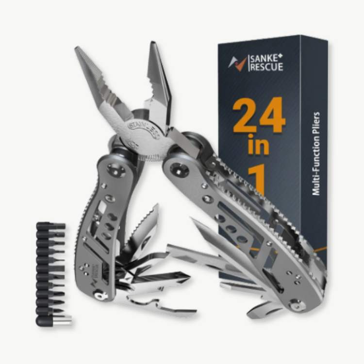 24-in-1 Stainless Steel Multi-Tool – Multifunction Wire Cutter & Hand Tool