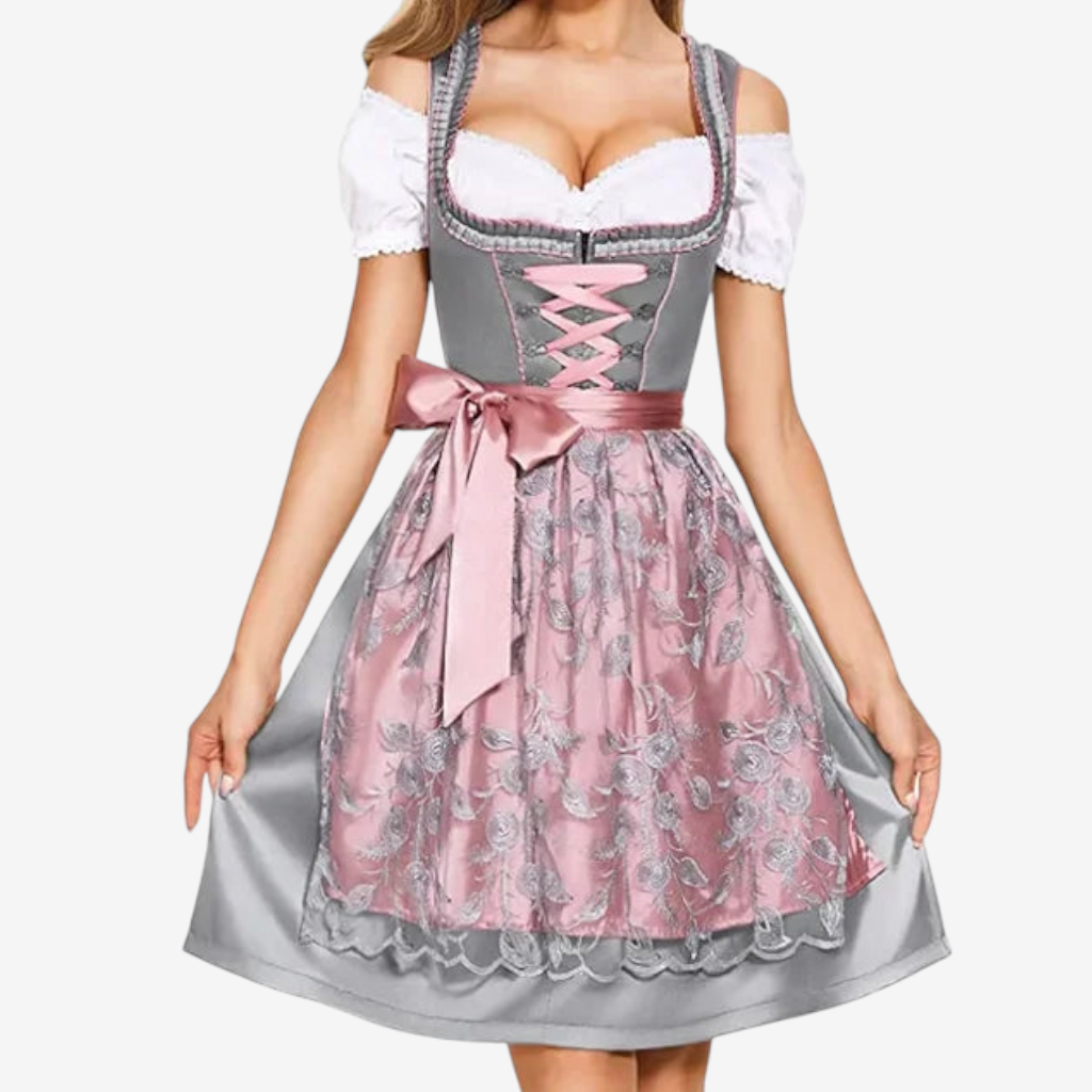 Dirndlkleid für Damen im traditionellen Stil mit Schürze