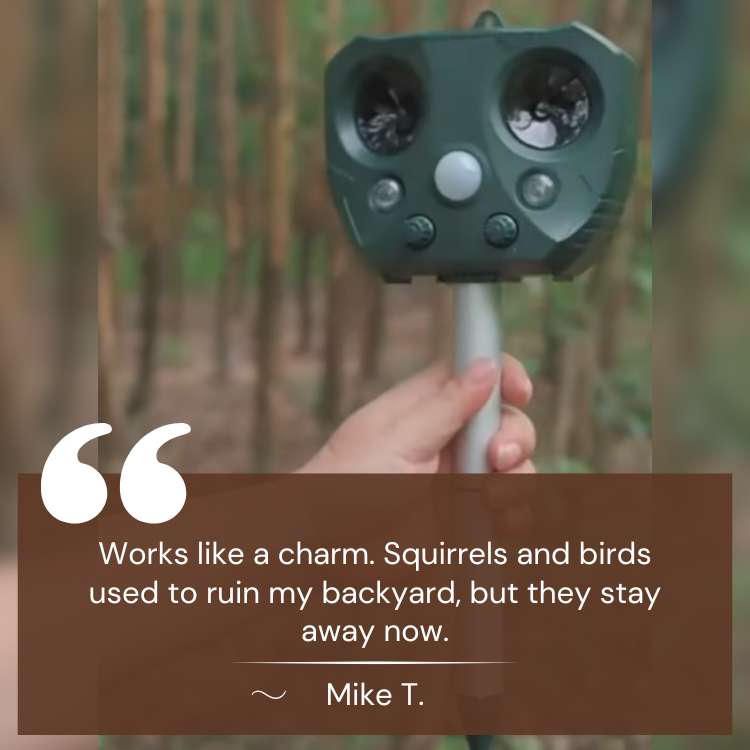 Ultrasonic Bird & Pest Repeller – Outdoor Garden Deterrent