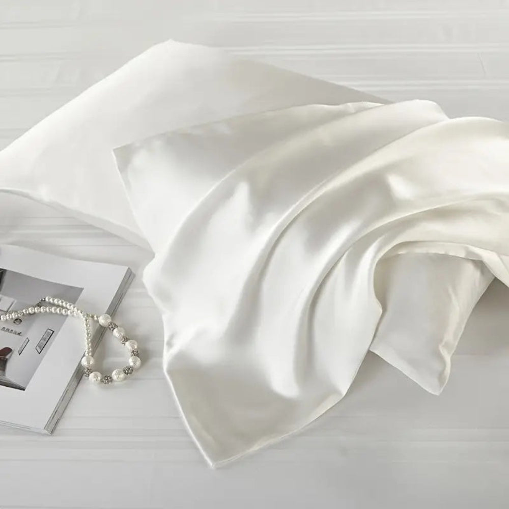 Ensemble de taies d’oreiller en soie pour peau et cheveux - Paquet de deux, hypoallergénique