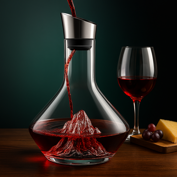 Wine Decanter Crystal Glass with Contemporary Design