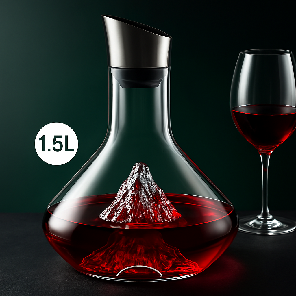 Wine Decanter Crystal Glass with Contemporary Design