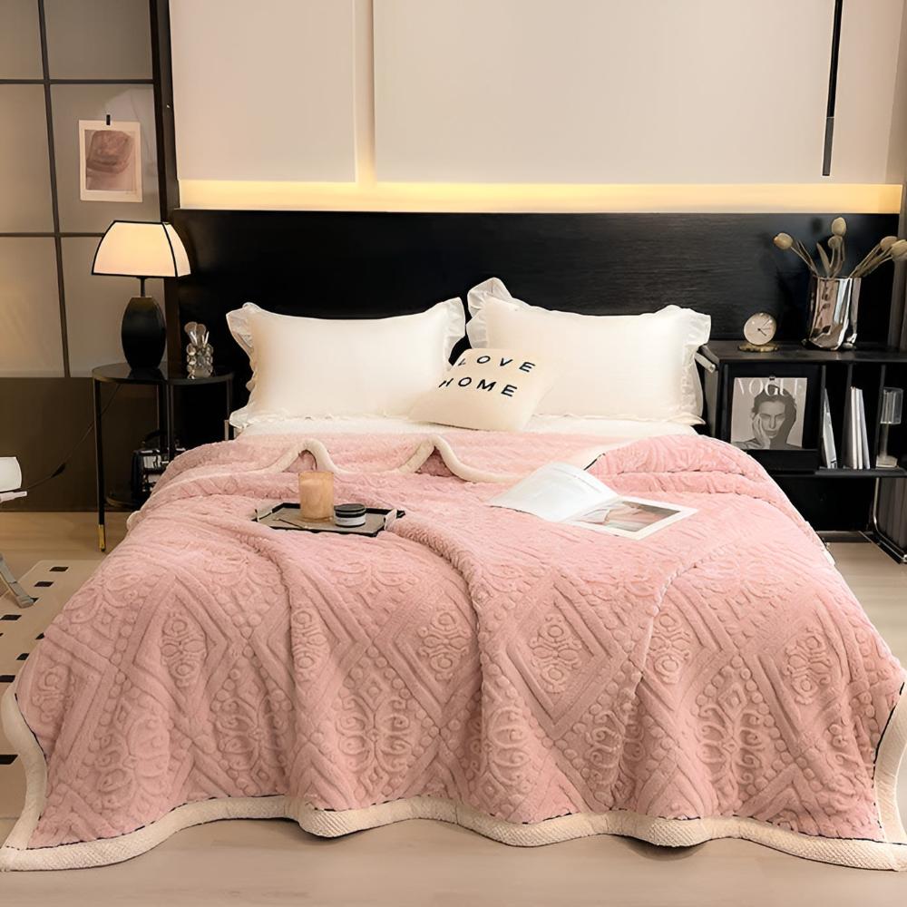 Cozy Velvet Mandala Sherpa Throw Blanket for Home Decor & Warmth