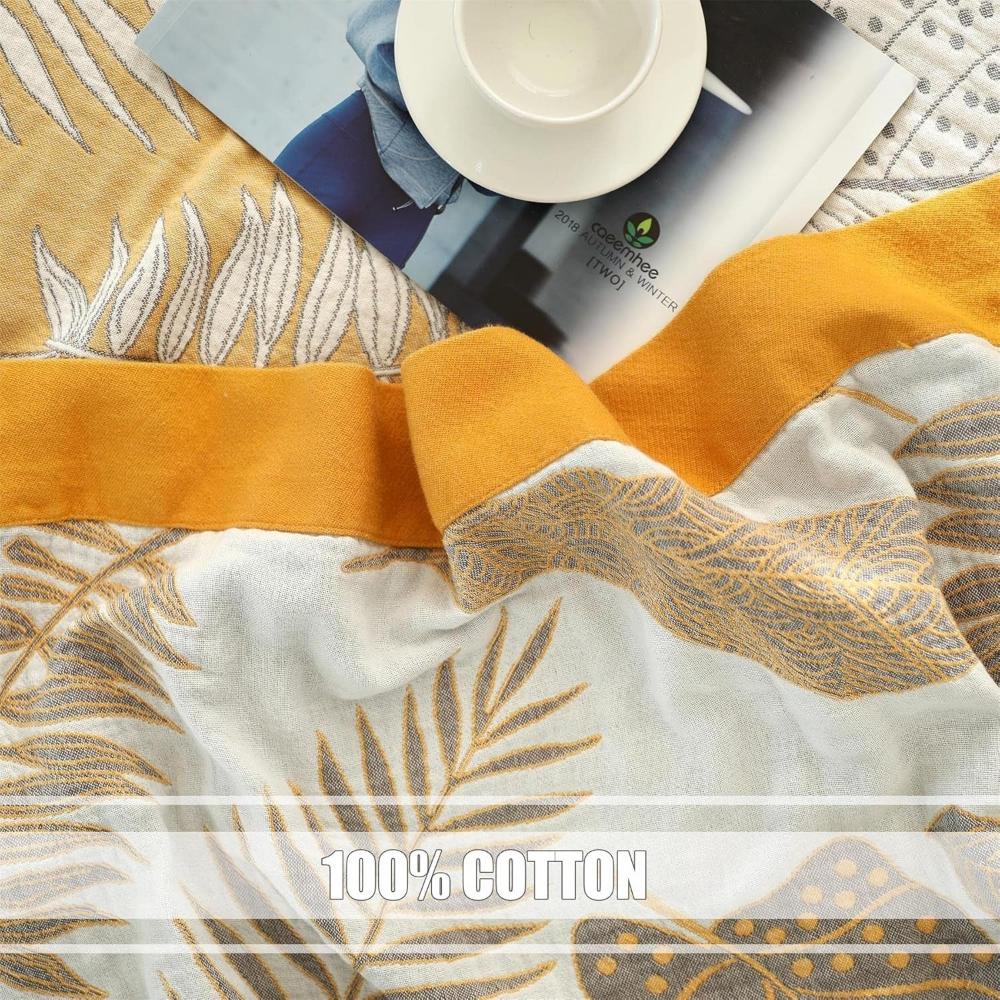 Soft Leafy Summer Blanket for Cozy Warmth and Lightweight Comfort
