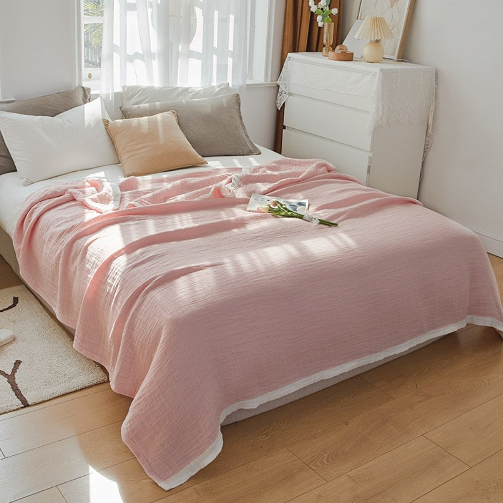 Plaid bébé en mousseline de coton multi-couches doux pour nursery et poussettes