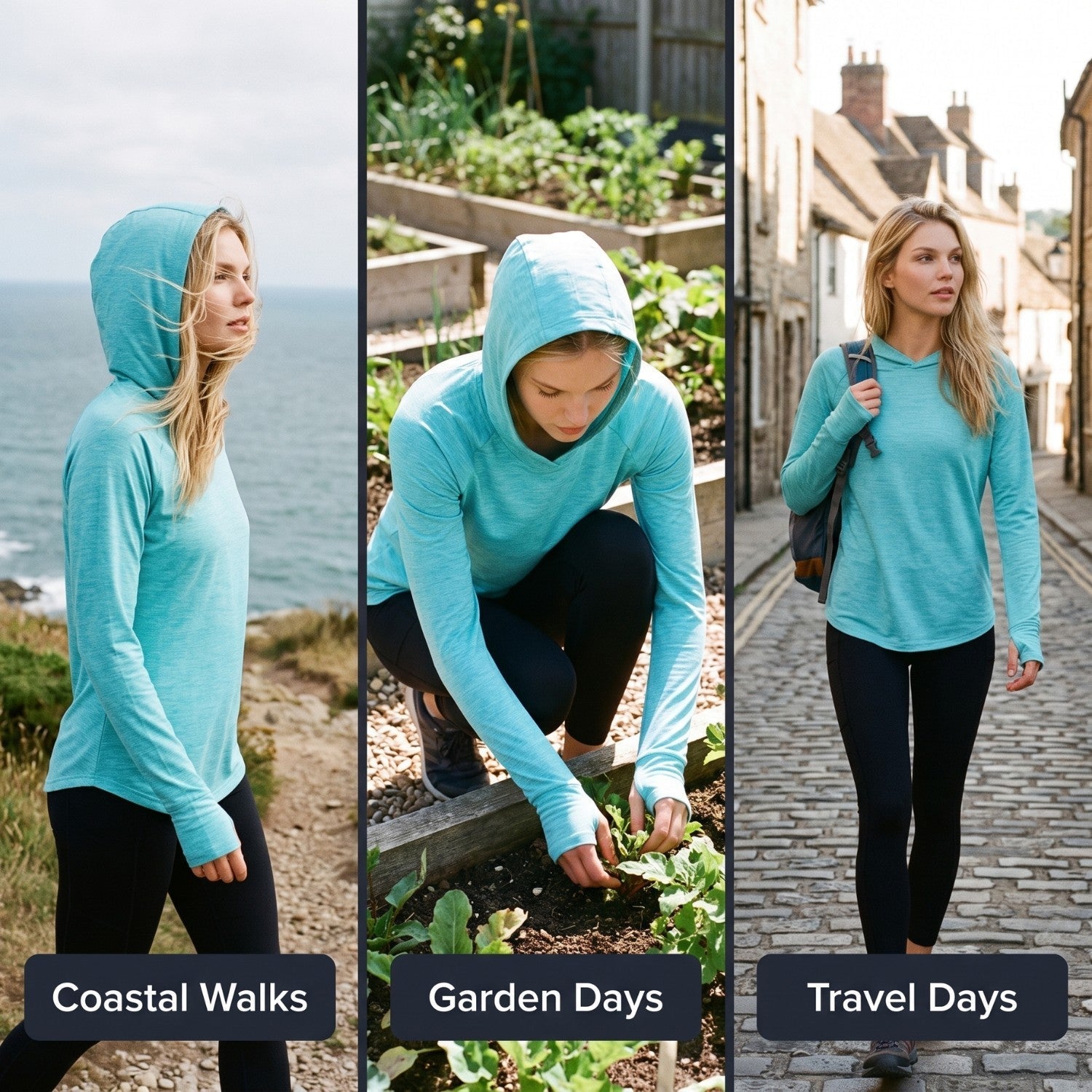 Women’s UPF 50+ Sun Hoodie – Midweight Hooded UV Protection Top