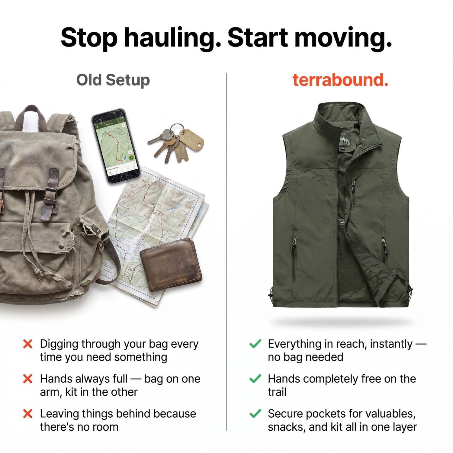 Lightweight Hiking Gilet – Breathable Multi-Pocket Outdoor Vest