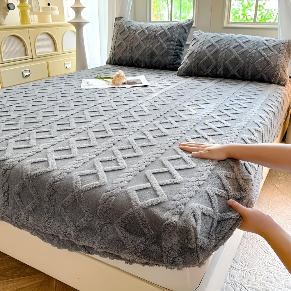 Luxury Velvet Sherpa Bed Sheet Set - Soft, Cozy, Warm Bedding
