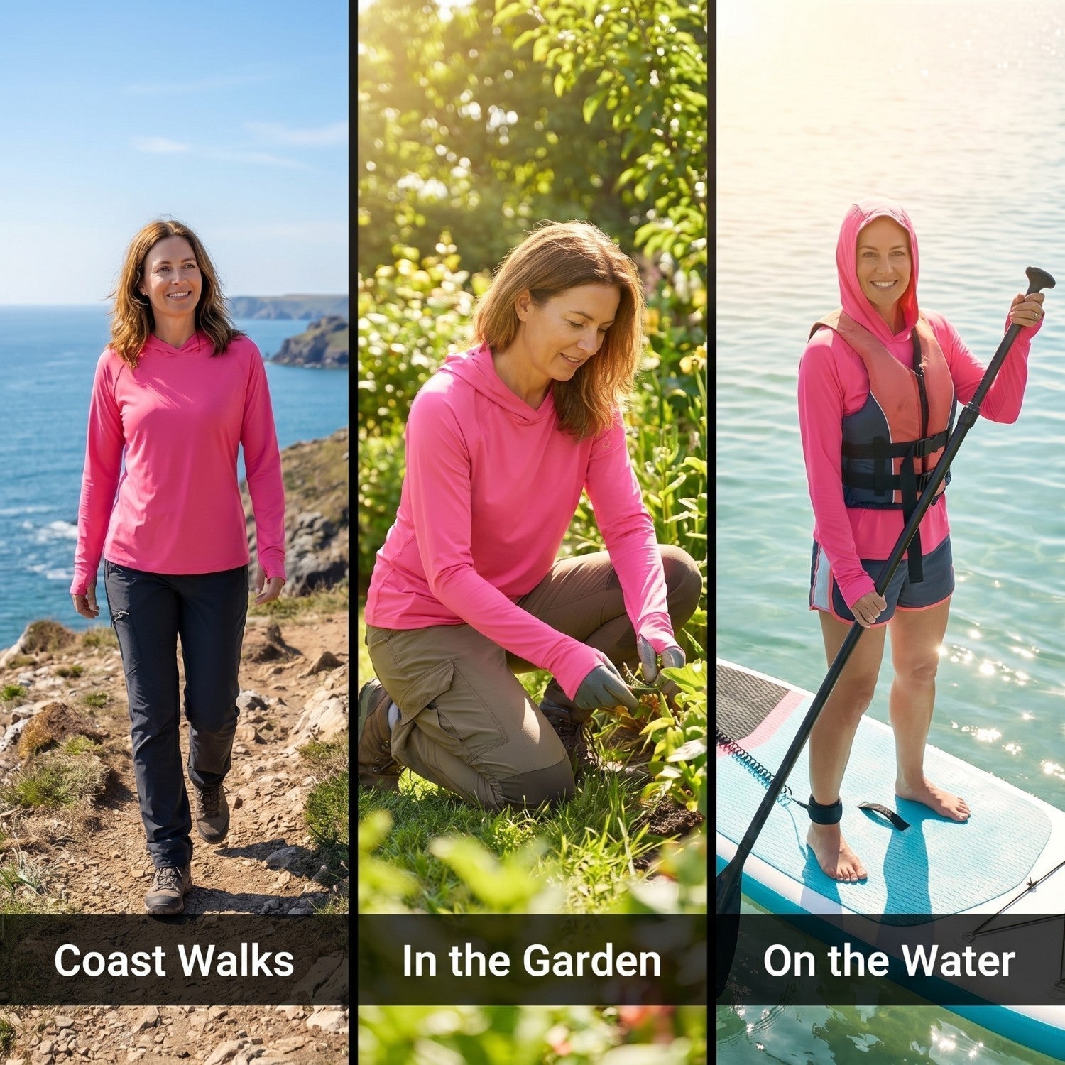Women’s UPF 50+ Sun Hoodie – Lightweight UV Protection Outdoor Top
