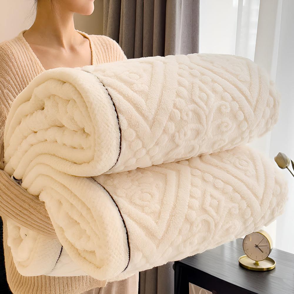 Cozy Velvet Mandala Sherpa Throw Blanket for Home Decor & Warmth