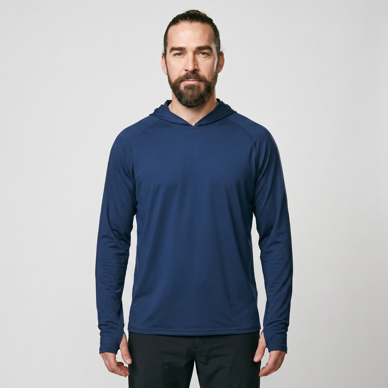 Men’s UPF 50+ Sun Hoodie – Quick-Dry Hiking & Fishing Top with Thumb Loops