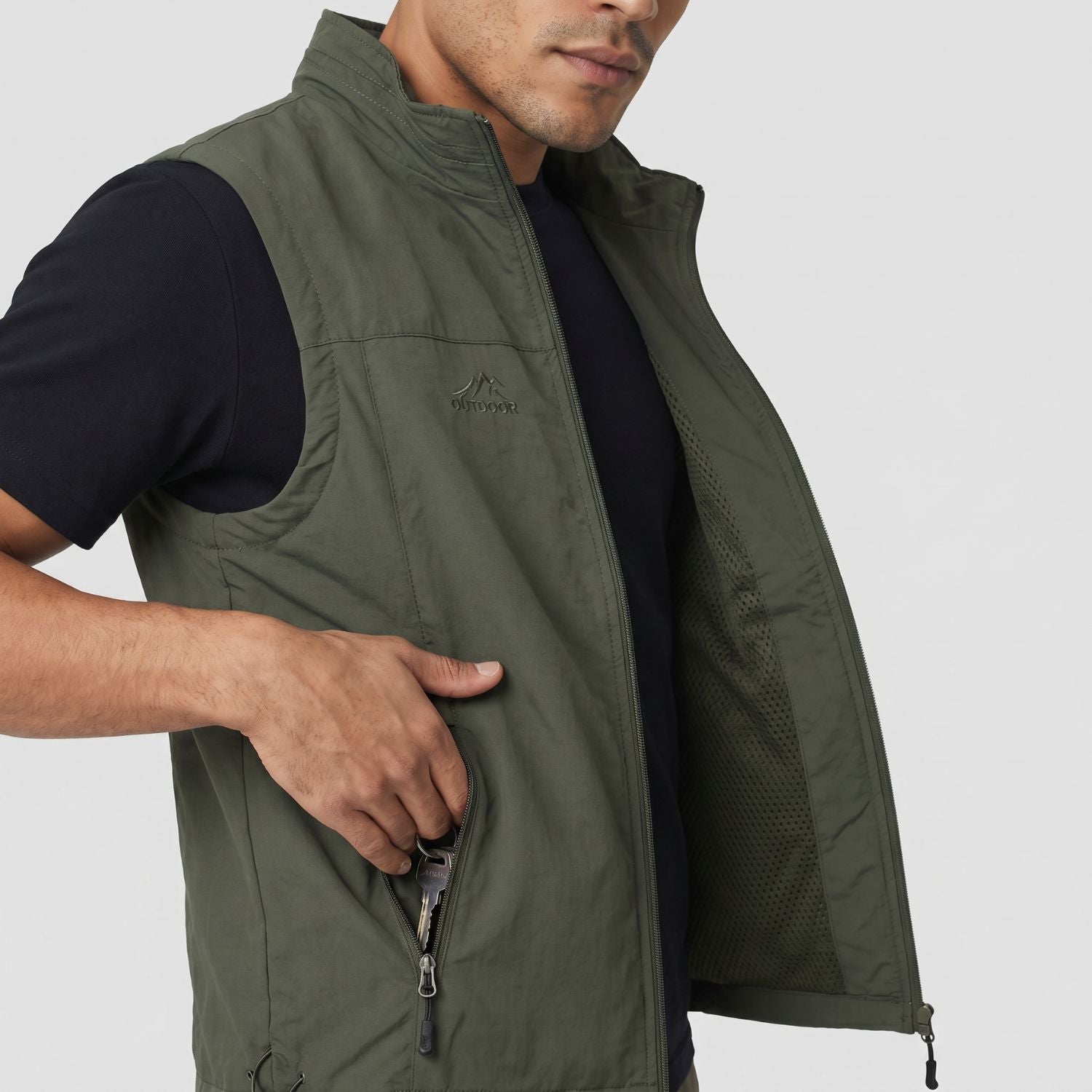 Lightweight Hiking Gilet – Breathable Multi-Pocket Outdoor Vest