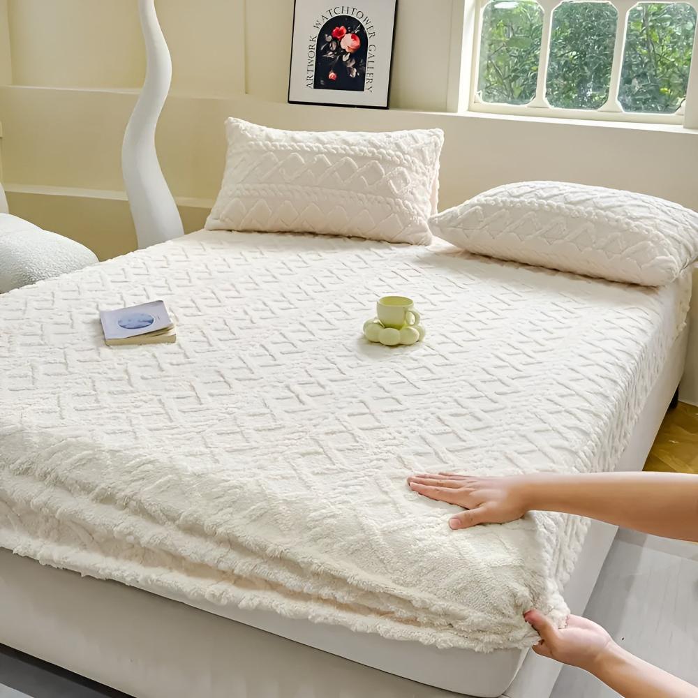 Luxury Velvet Sherpa Bed Sheet Set - Soft, Cozy, Warm Bedding