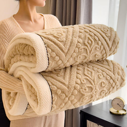 Cozy Velvet Mandala Sherpa Throw Blanket for Home Decor & Warmth