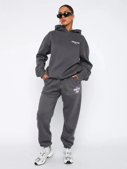 Women's Lounge Set | Pink Cotton Blend Hoodie and Joggers