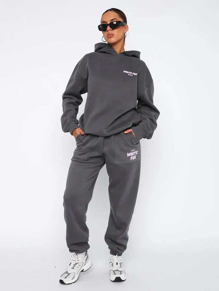 Women's Lounge Set | Pink Cotton Blend Hoodie and Joggers