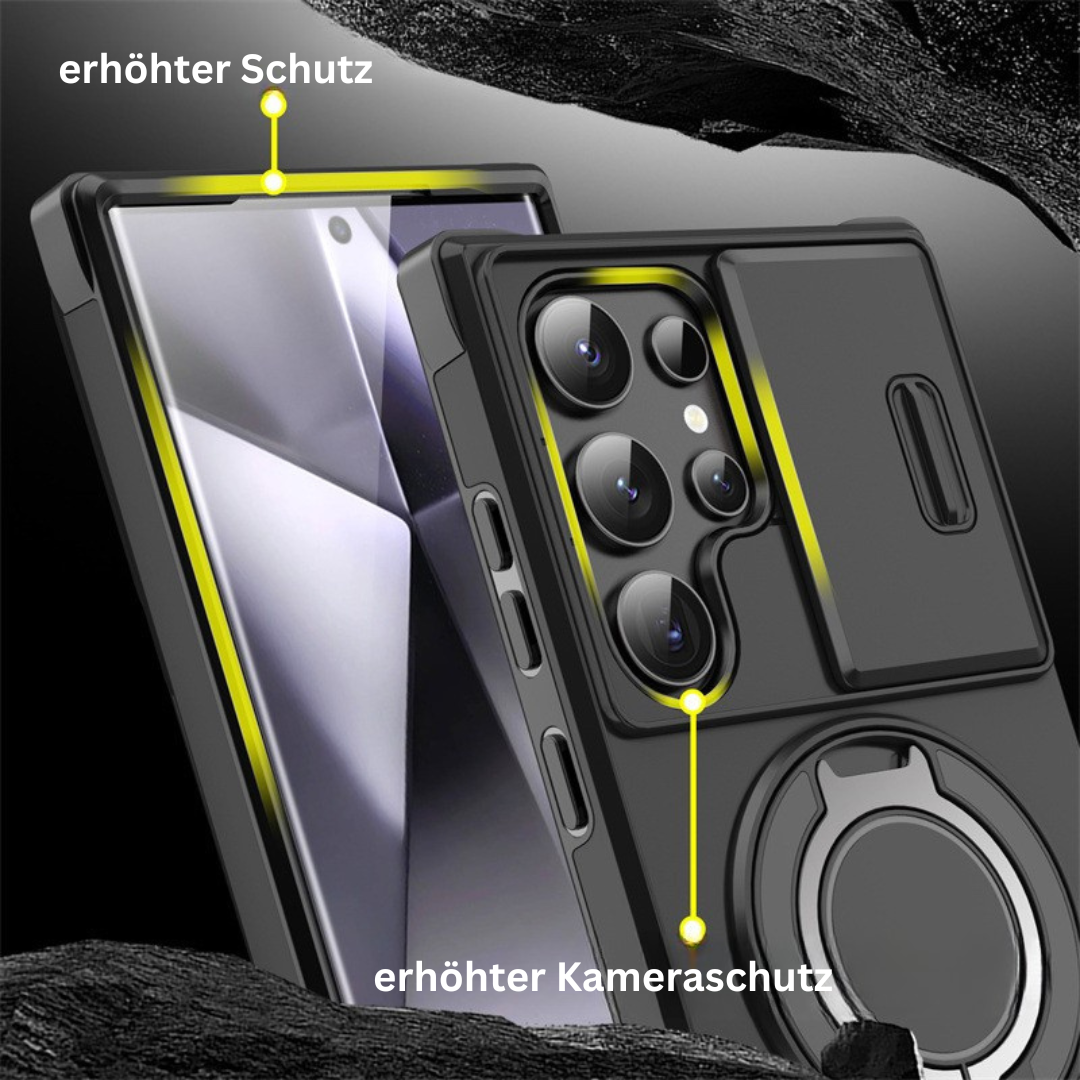 Magnetisch beschermhoesje voor telefoon - camerabescherming en ringstandaard