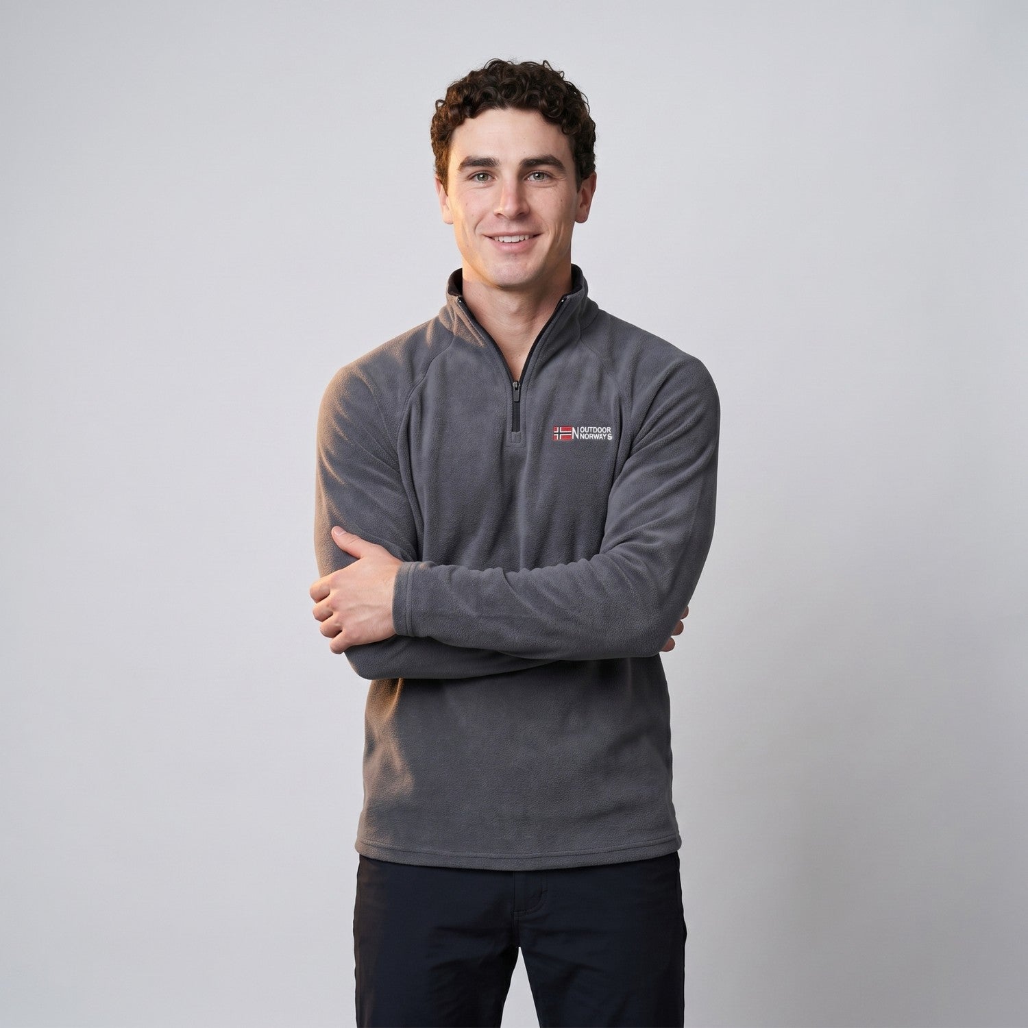 Men’s Quarter-Zip Fleece Pullover – Lightweight Hiking & Camping Mid-Layer