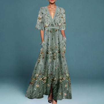 Jill™ | Refined Maxi Dress with Floral Pattern
