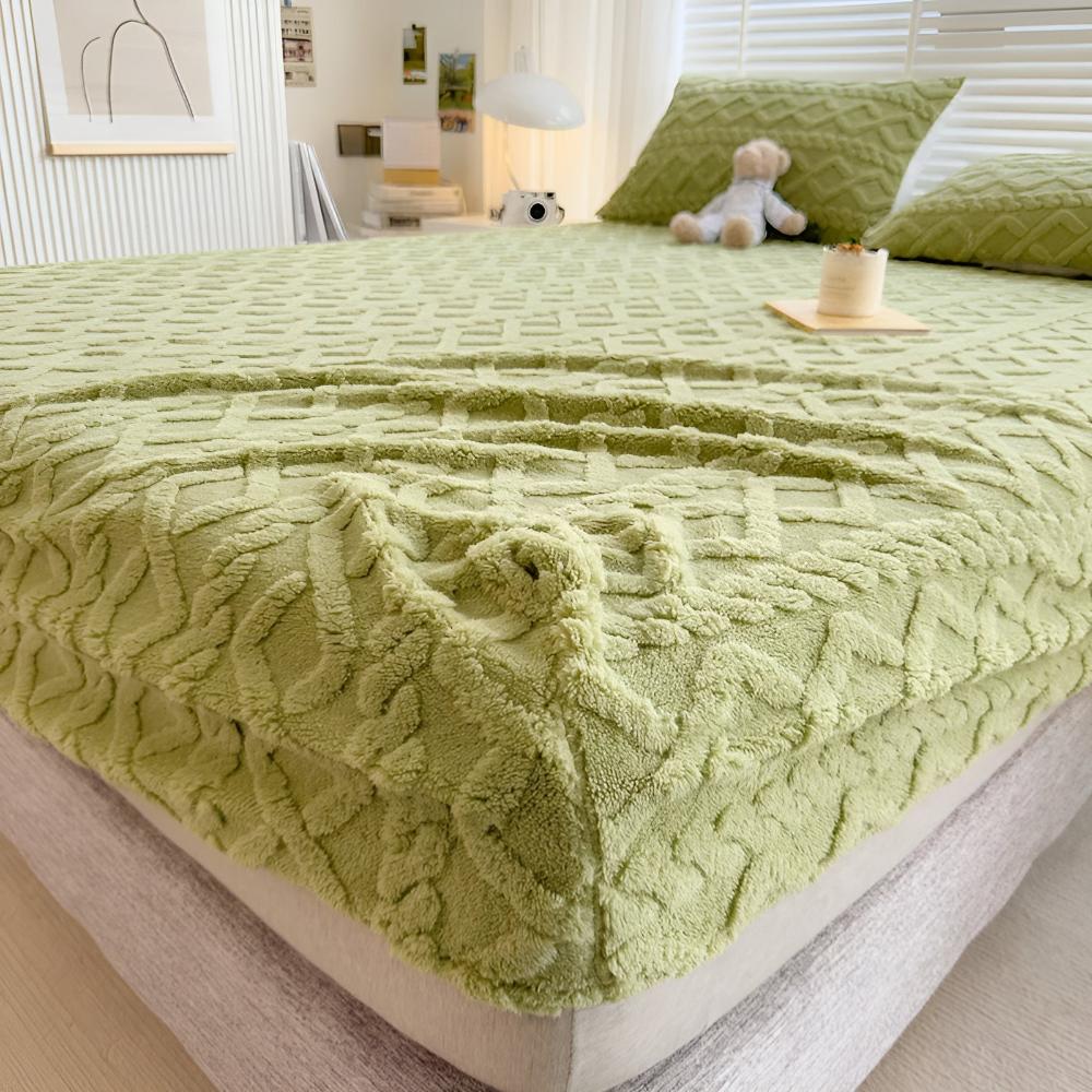 Luxury Velvet Sherpa Bed Sheet Set - Soft, Cozy, Warm Bedding